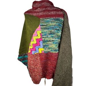 Colorful Patchwork Boho Winter Wrap by To You Mi 
One Size Cozy